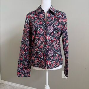 Pendleton Lightweight Floral Full Zip Jacket Size Small